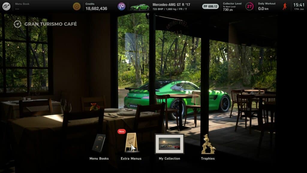 new Café Menu Books, gran Turismo 7, June