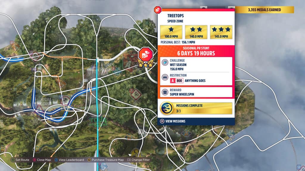 Forza Horizon 5 Hot Wheels Expansion - complete the Treetops Speed Zone with 1min30s