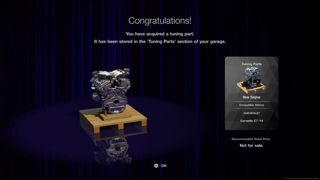 Gran Turismo 7 Engine Swap ticket