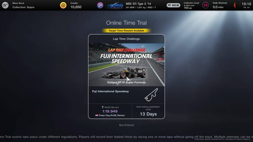 Gran Turismo™ 7, Lap Time Challenge
