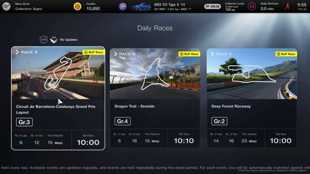 This week's Gran Turismo 7 Daily Races feature Gr.3 at Barcelona, Gr.4 at Dragon Trail Seaside and the Gr.2 monsters at Deep Forest Raceway.