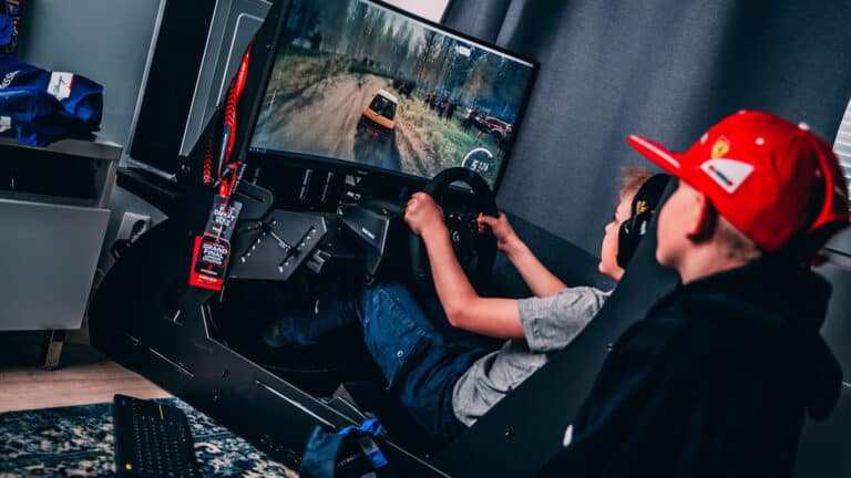 OverPower has made a sim racing cockpit for children