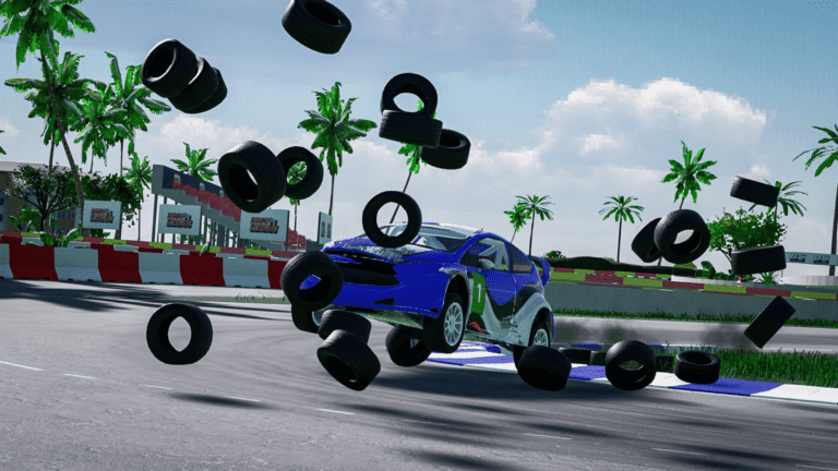 Build your own tracks and destroy them, with indie racer Race League