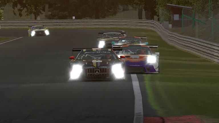 iRacing has a number of good ideas to remove grass dipping