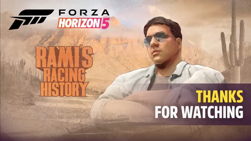 Forza Horizon 5 latest festival celebrates Rami's Racing History, full playlist rundown