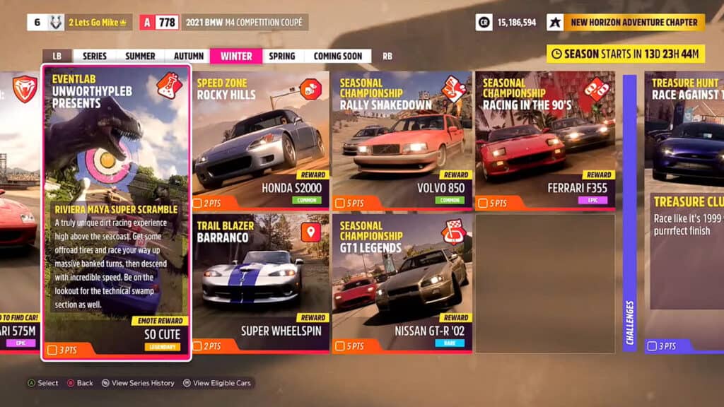 Forza Horizon 5: Series-11-Update, Ramis Racing History mit