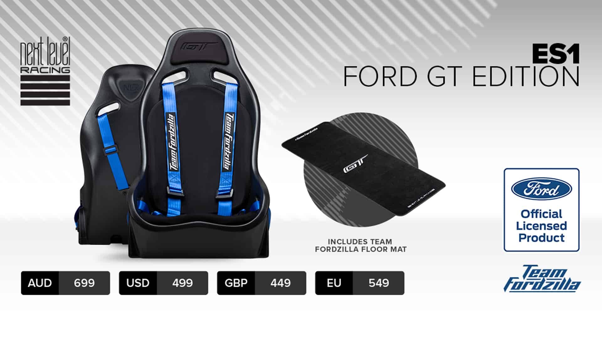 Next Level Racing ES1 seat Ford GT