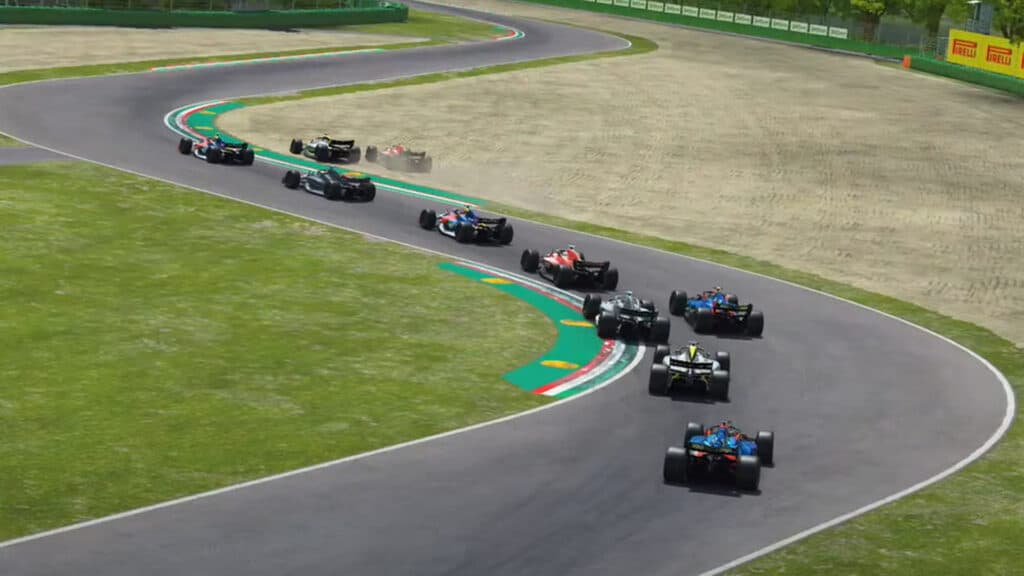 Formula Pro and Challenge sim racing esports 2022 relegation, Imola race start