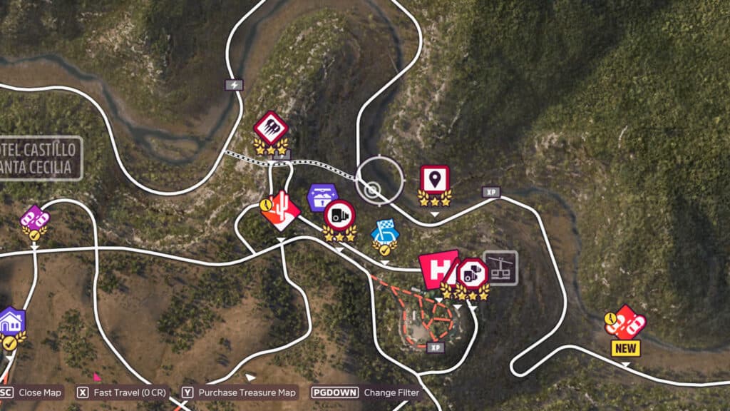 Forza Horizon 5 Treasure Hunt Practical Metal chest location map