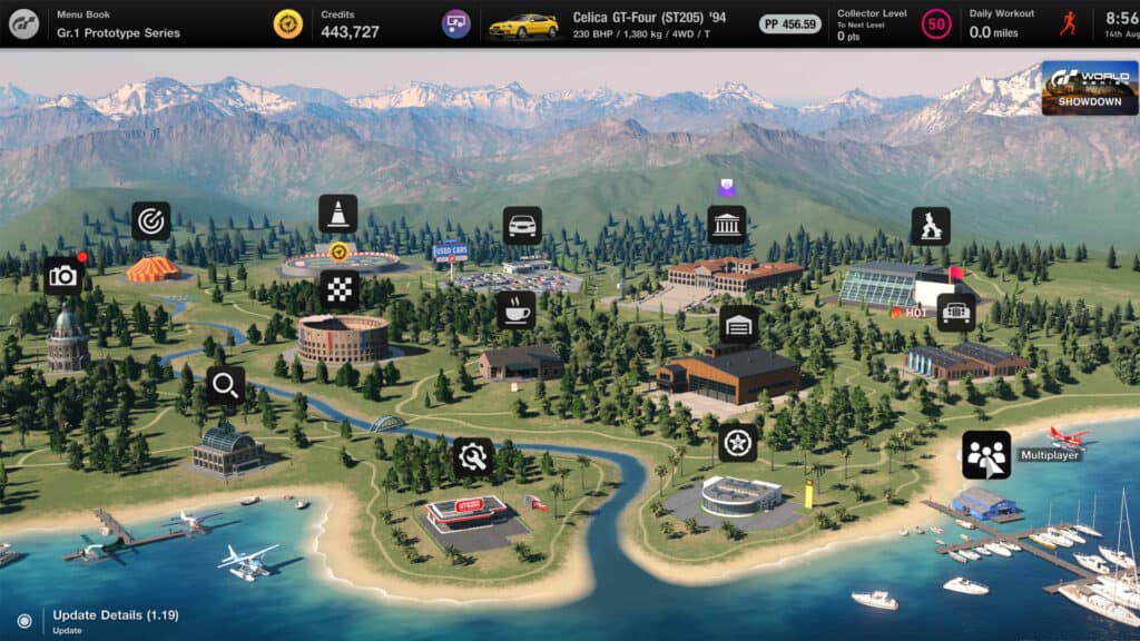 Gran Turismo 7, World Map, Multiplayer pavilion