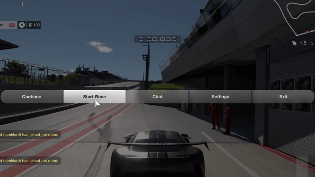 Gran Turismo 7, lobby, starting a race