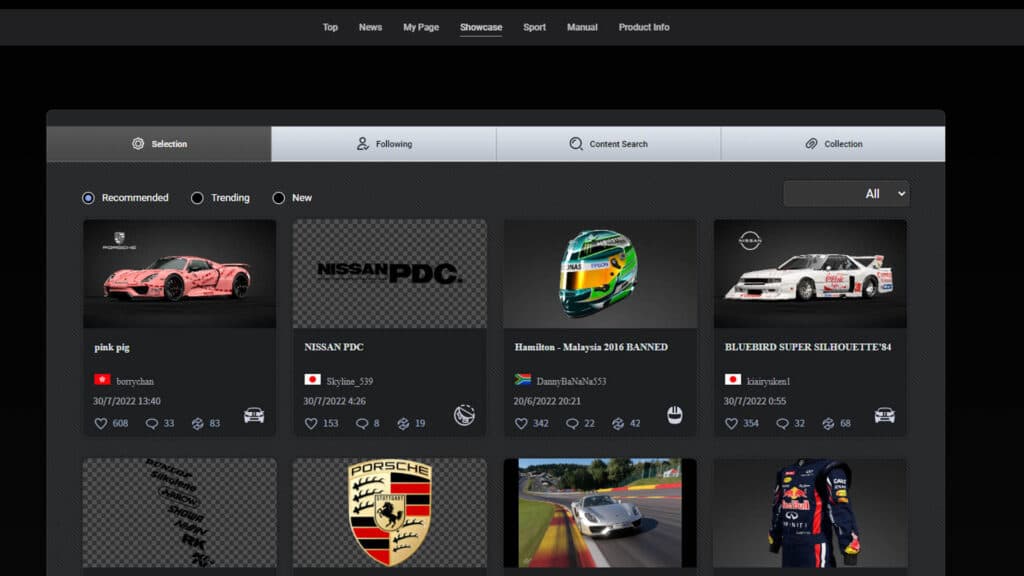 Gran Turismo 7 website showcase