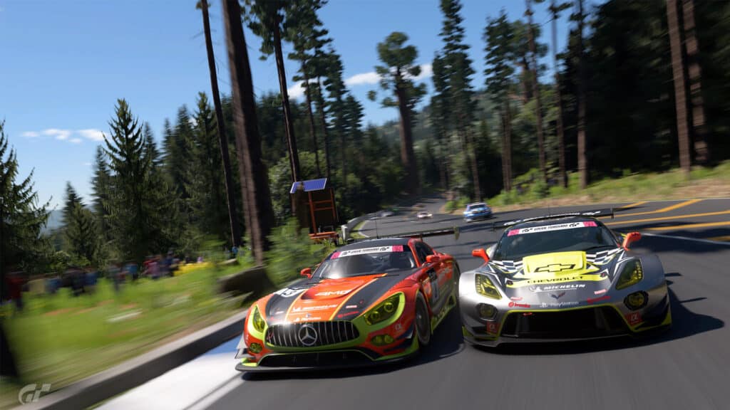 Gran Turismo Showdown Manufacturers Cup 2022, Trial Mountain, Mercedes-AMG and Chevrolet