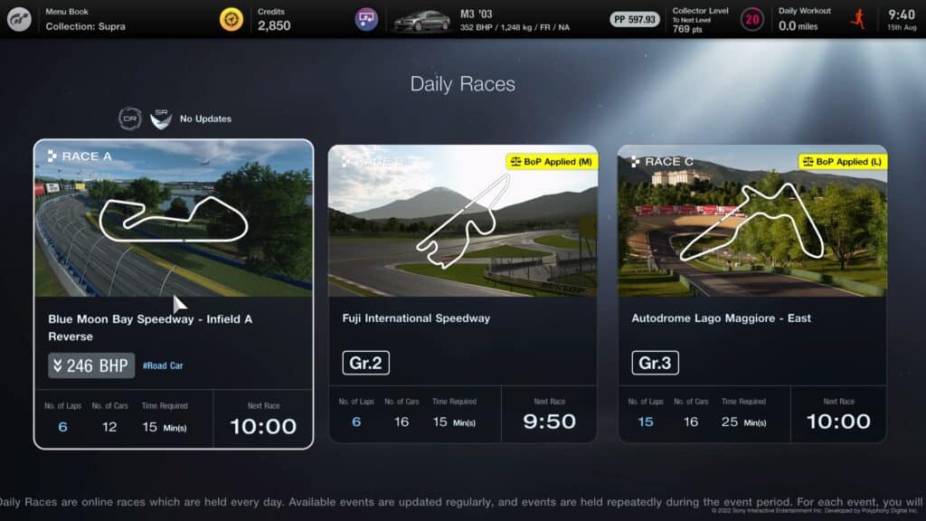Your guide to Gran Turismo 7's Daily Races, w/c 15th August: Blue Monday