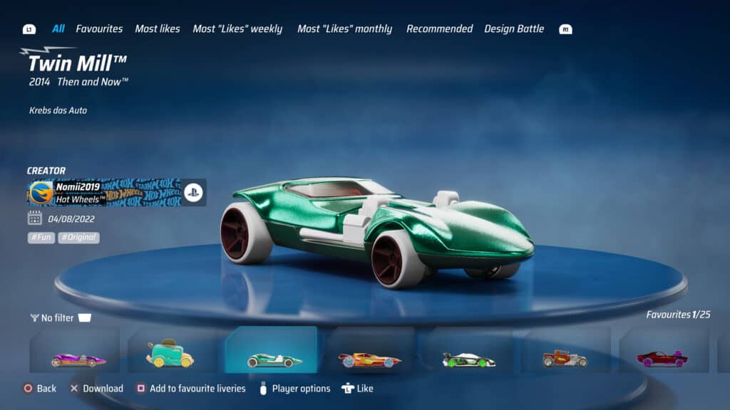 Hot Wheels Unleashed crross-platform liveries