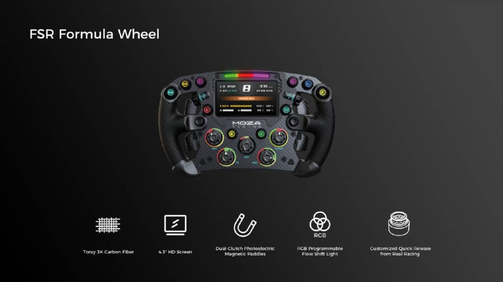 Moza Racing FSR Formula Wheel, sim racing