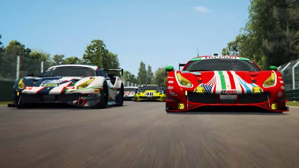 The Ferrari 488 GT3 EVO is now also in the GT3 class within RaceRoom