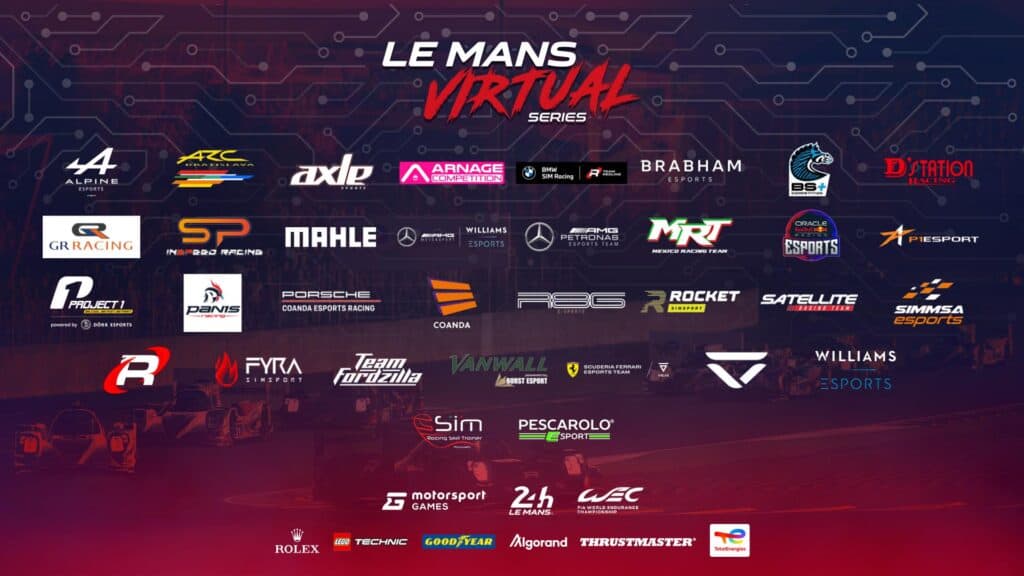 The lineup of the 40 teams for the 2022-23 Le Mans Virtual Series has been announced