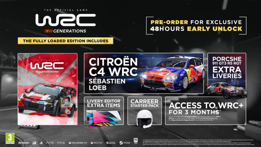 WRC Generaciones Edición Deluxe