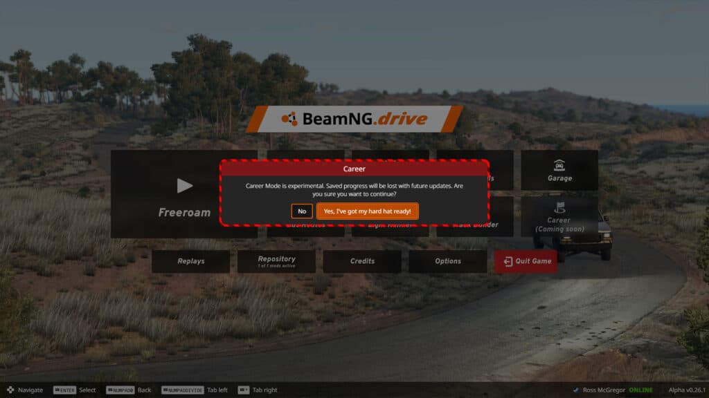 BeamNG Drive S Secret Career Mode How To Play And First Impressions   Hgrg 1024x576 