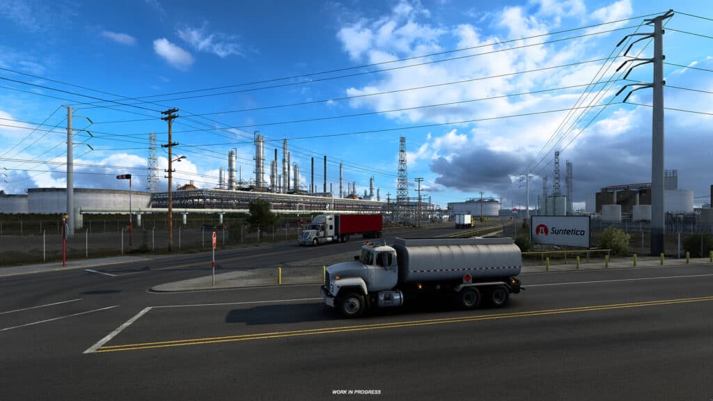 American Truck Simulator’s Texas DLC showcases ownable chemical trailers