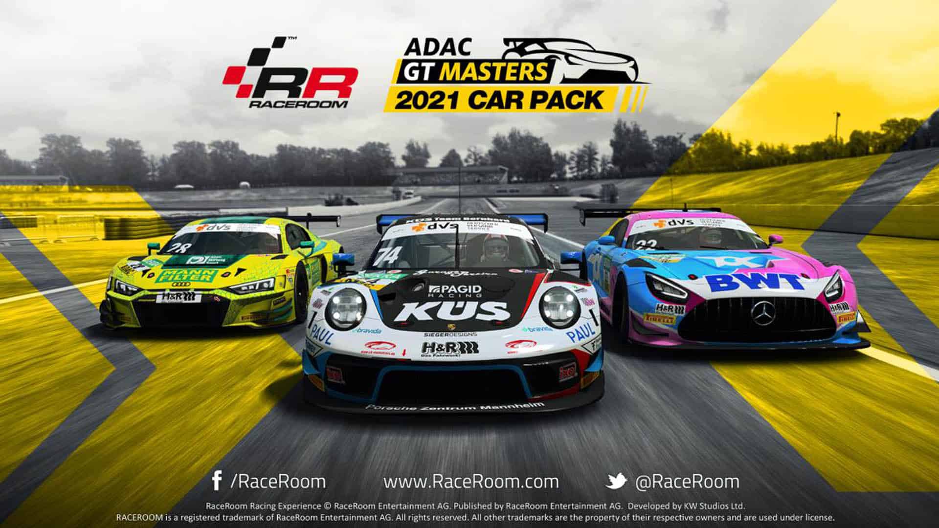 2021 ADAC GT Masters car pack now available for RaceRoom 