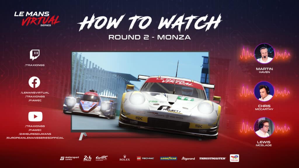 Le Mans Virtual Series 4 Hours of Monza 2022 How to Watch