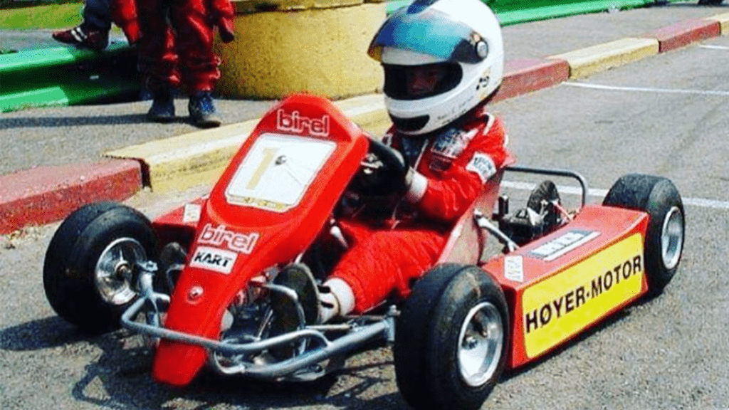 Lasse Sørensen inherits his brother Marco's go-kart at 3 years old