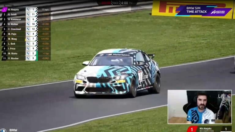 Naujoks wins 2022 BMW Sim Time Attack competition in Assetto Corsa Competizione 