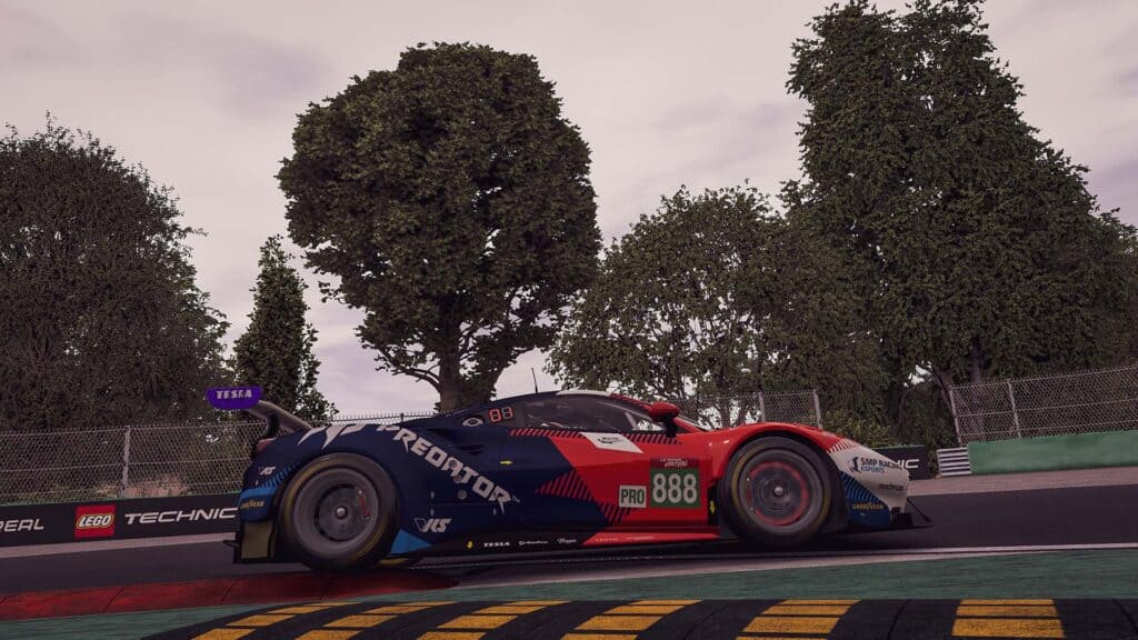 R8G Esports #888 GTE car at the 4 Hours of Monza