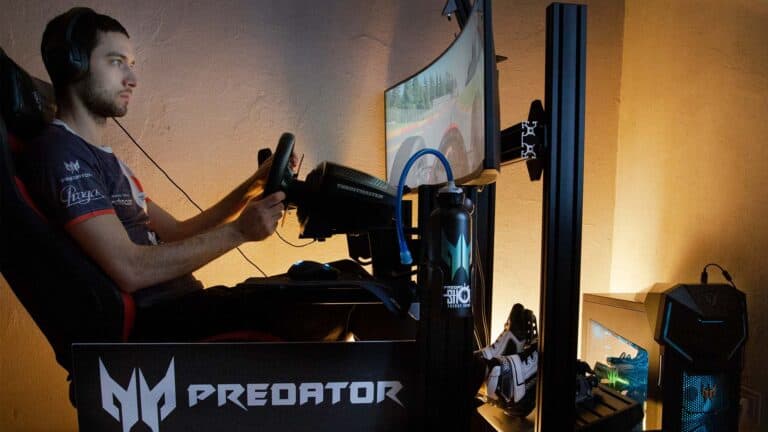 Risto Kappet's sim rig has changed drastically from when he was little