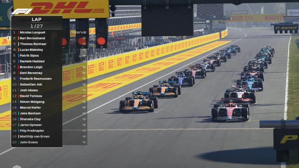 2022 F1 Esports Series Pro Championship, Race 7, start