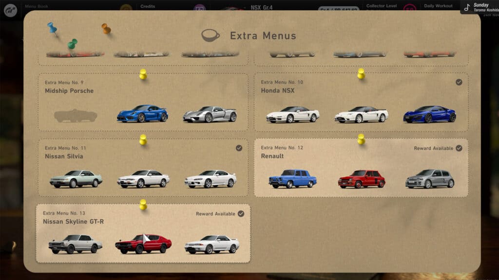 Gran Turismo 7 November 2022 update extra cafe menu books