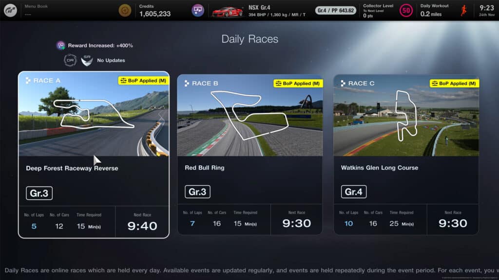 Gran Turismo 7 Sport Mode high payouts