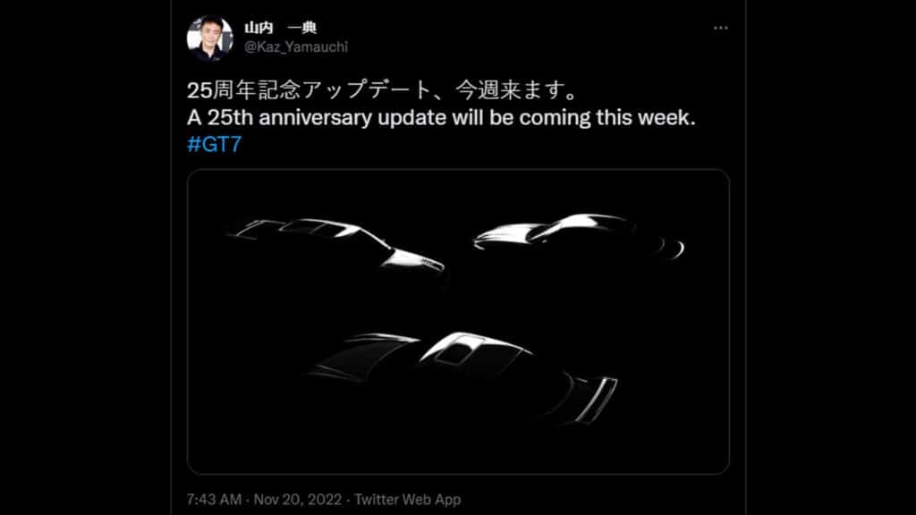 Тийзър на Kazunori Yamauchi Gran Turismo от 7 ноември 2022 г. – препис