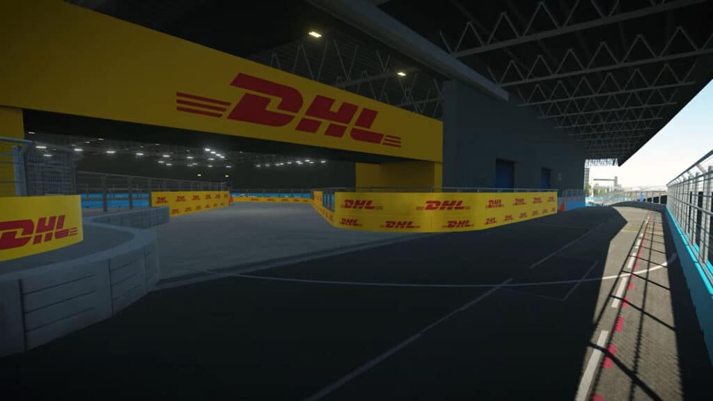 London ExCeL Formula E circuit indoors