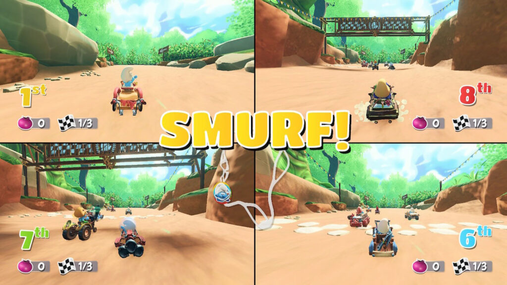 Smurfs Kart four player split-screen review