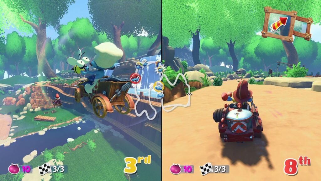 Smurfs Kart two player split-screen review