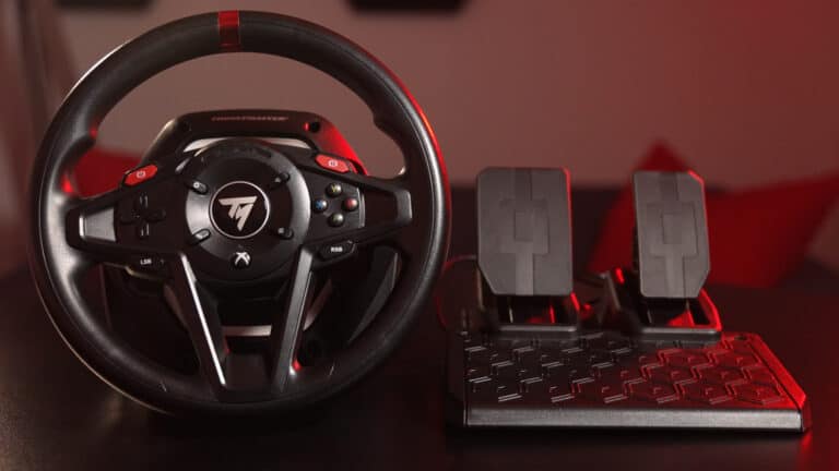 Thrustmaster T128 steering wheel and T2PM pedals