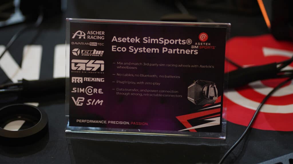 Asetek SimSports Ecosystem partners