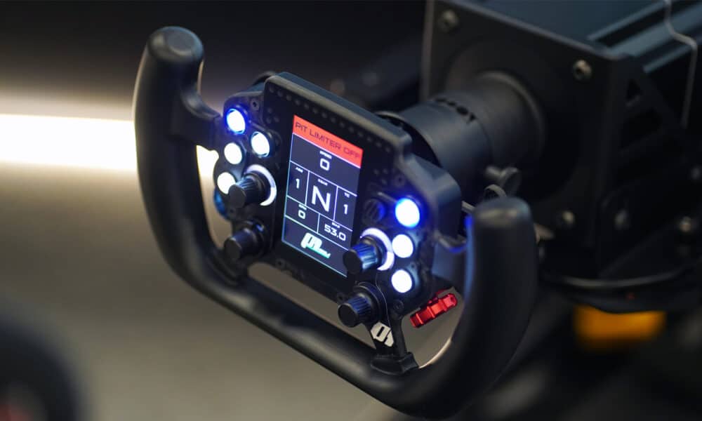 The P1Sim Arnage steering wheel has a portrait screen like your smartphone