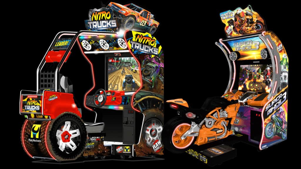 Raw Thrills Nitro Trucks and SuperBike 3 arcade machines