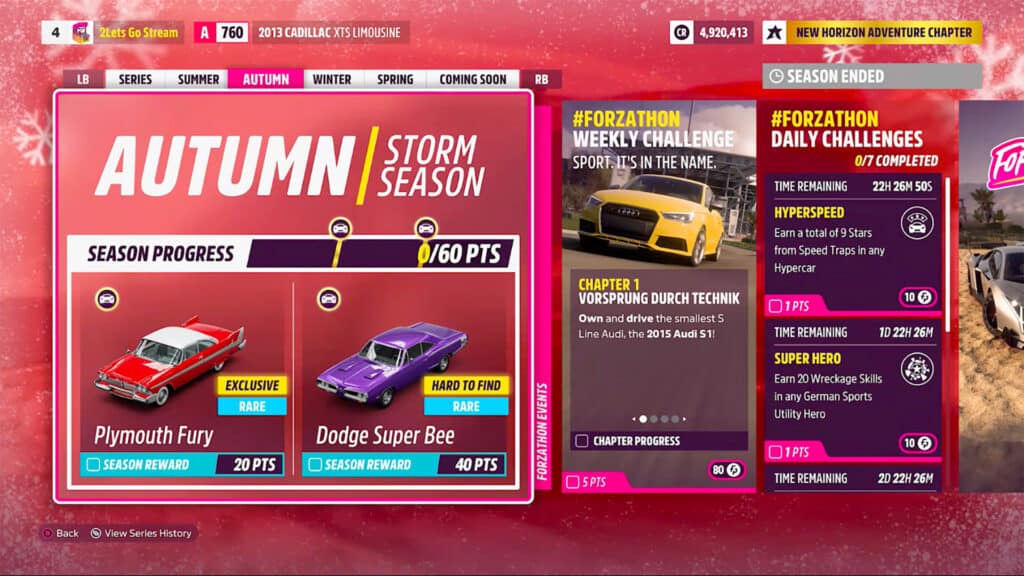 Festival Playlist events and rewards May 11-18 (Winter S20) - FH5