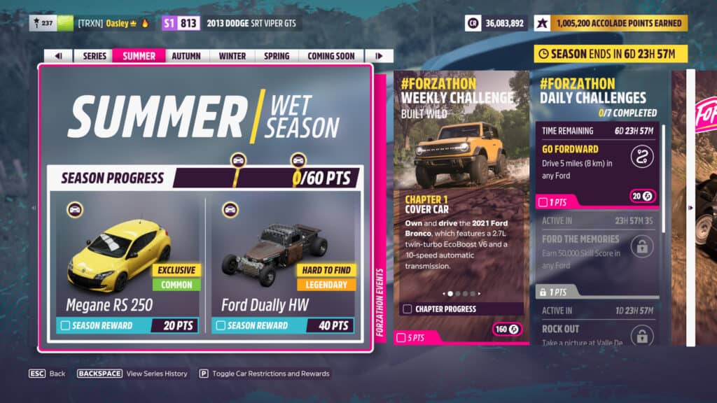 Forza Horizon 5 Season 16 Week 1 Cars