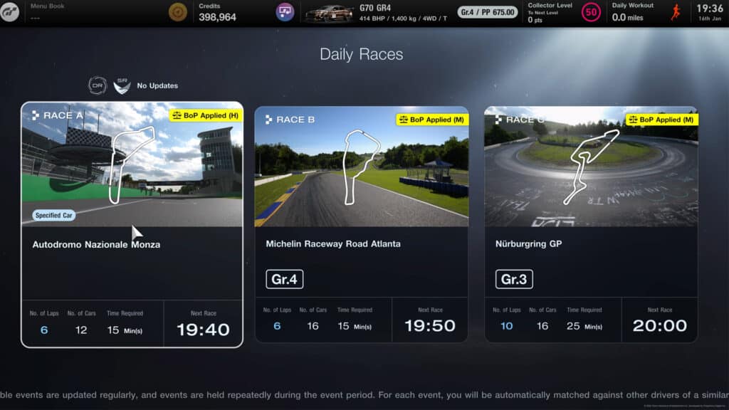 Gran Turismo 7 Daily Races 16th December 2023