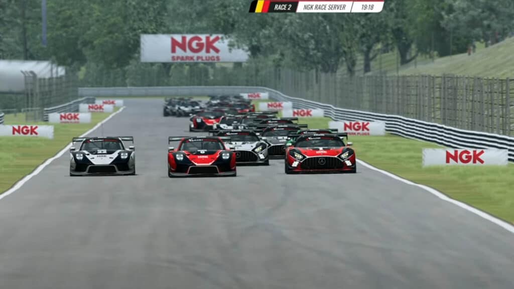 NGK Spark Plugs Esports Cup 2023 Spa Race 2 action