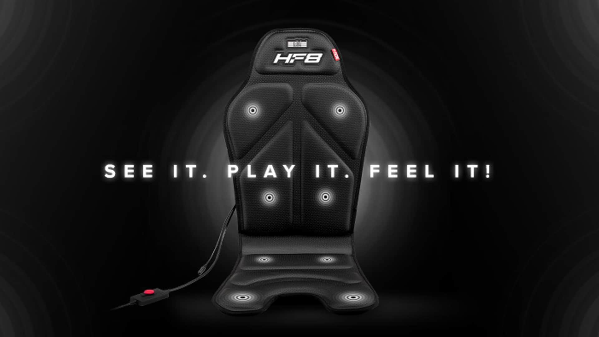 Next Level Racing's HF8 haptic feedback gaming pad available this month