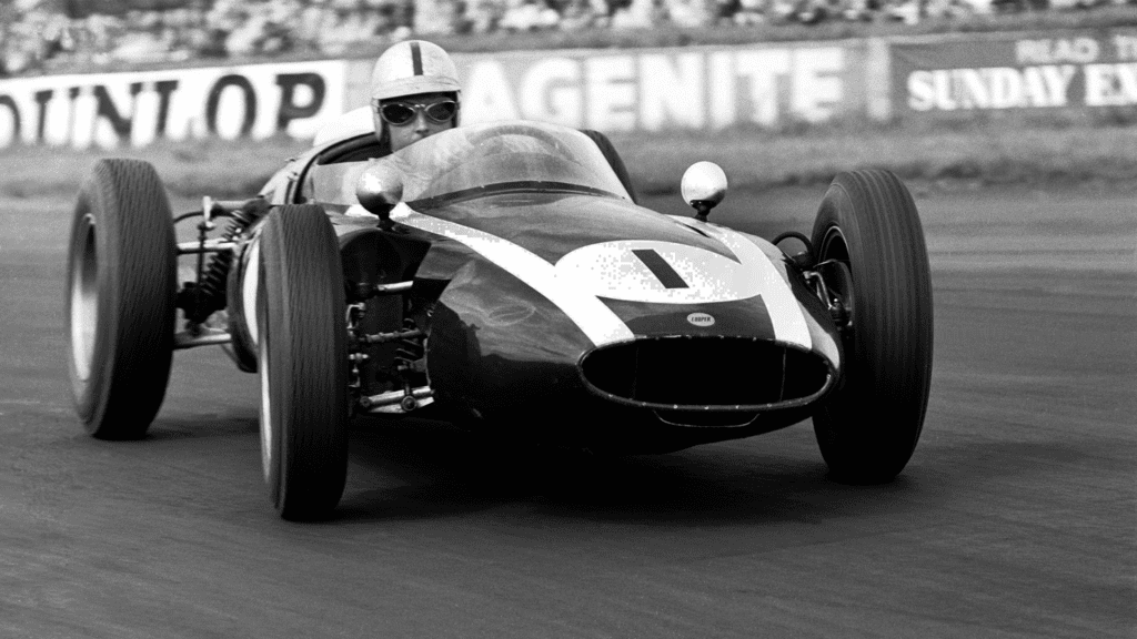 Race winner Jack Brabham (AUS) Cooper Climax T53. British Grand Prix, Silverstone, England, 16 July 1960. David Phipps - Motorsport Images