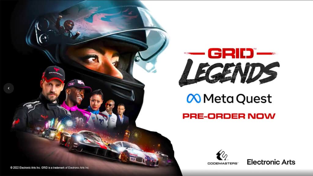 GRID Legends will launch natively as Quest title on 12th January