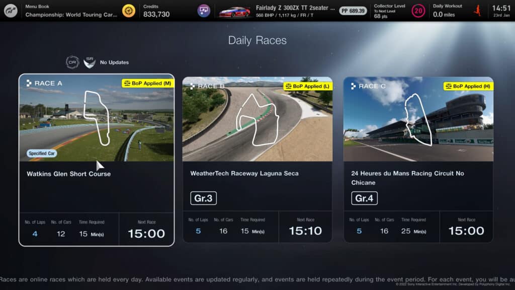 Your guide to Gran Turismo 7's Daily Races, w/c 23rd January 2023: Cossie caper